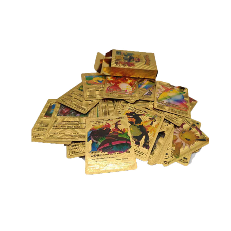 55 sheets Pokémon Pikachu Gold Card Silver Card Pokemon Pokémon Gold Foil Card English - V.I.P Digital Presence