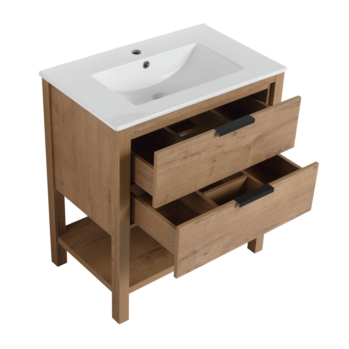 30 Inch Bathroom Vanity Plywood With 2 Drawers-BVB01030IMO-BL9075B - V.I.P Digital Presence