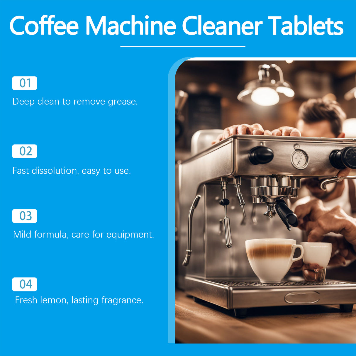 Coffee Machine Cleaning Effervescent Tablets Clean Coffee Machine Stains And Dirt Refurbishment Maintenance Cleaner - V.I.P Digital Presence