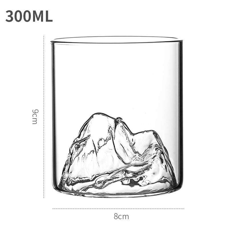 Mountain viewing cup China-Chic style glass transparent household tea cup hot water resistant cup creative Fuji Mountain Tibetan Cup - V.I.P Digital Presence