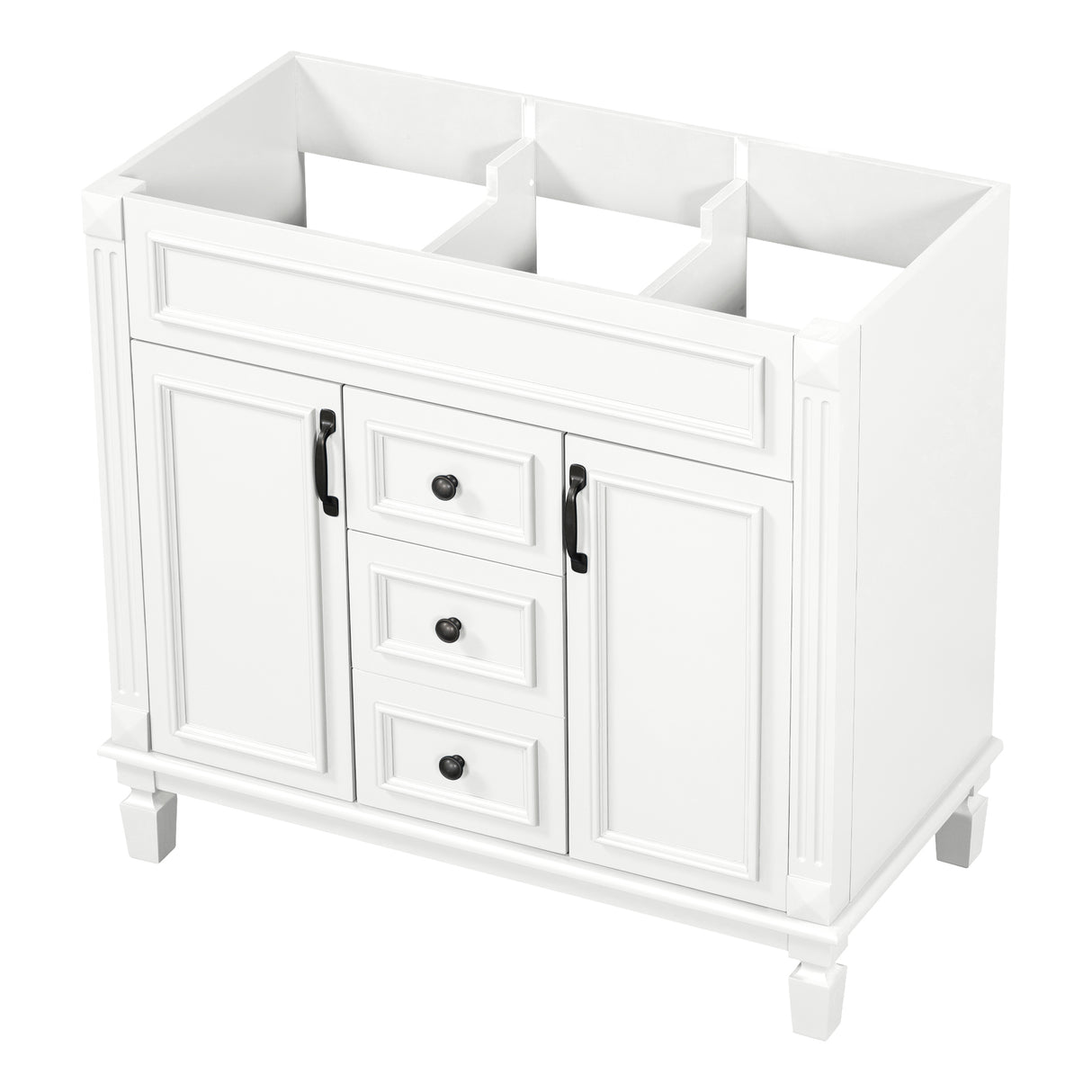 36'' Bathroom Vanity without Top Sink Cabinet only Modern Bathroom Storage Cabinet with 2 Soft Closing Doors and 2 Drawers - V.I.P Digital Presence