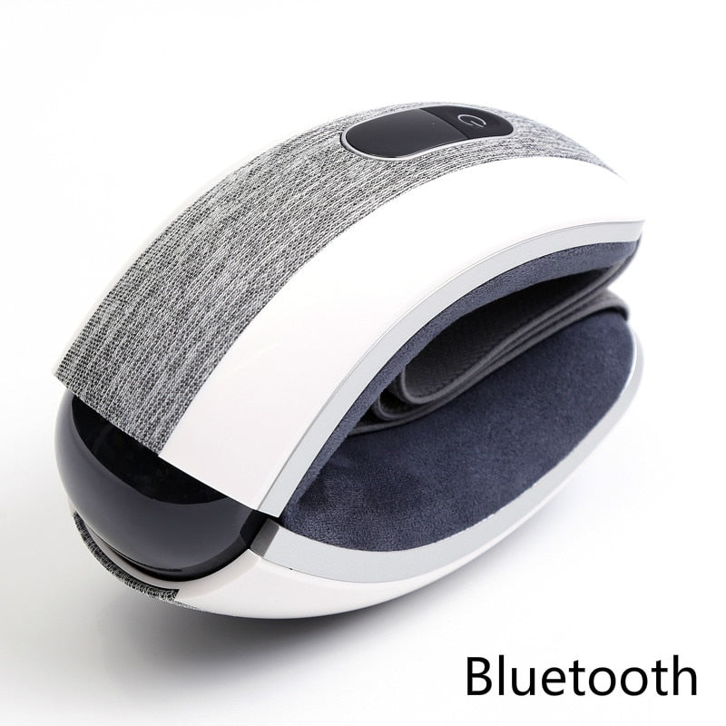 Masajeador de música con Bluetooth y carga, compresa caliente, masajeador de ojos eléctrico, antiarrugas, fatiga, tela transpirable, cuidado saludable