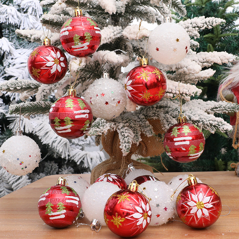 Christmas hanging ball Christmas tree decoration snowflakes five-star Christmas ball accessories combination - V.I.P Digital Presence