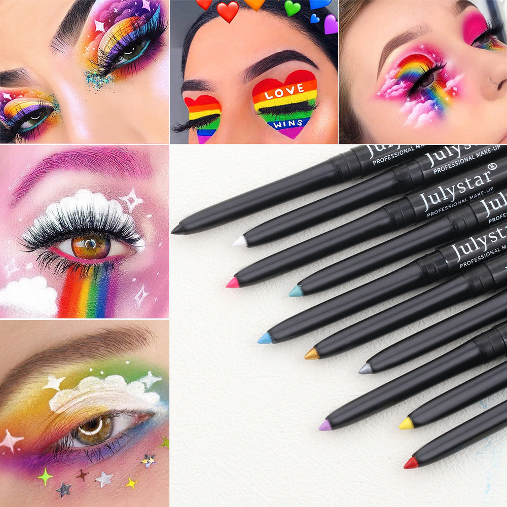 White Eyeliner Pencil Color Eyeliner Cream Not Easy To Smudge Waterproof Oil-Proof Slim Eyeliner Gel Pencil - V.I.P Digital Presence