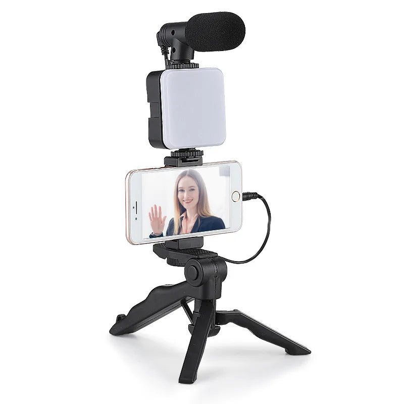 Vlogging kit for mobile phone tripod 36 led fill light and mini microphone for live stream, video TikTok YouTube - V.I.P Digital Presence