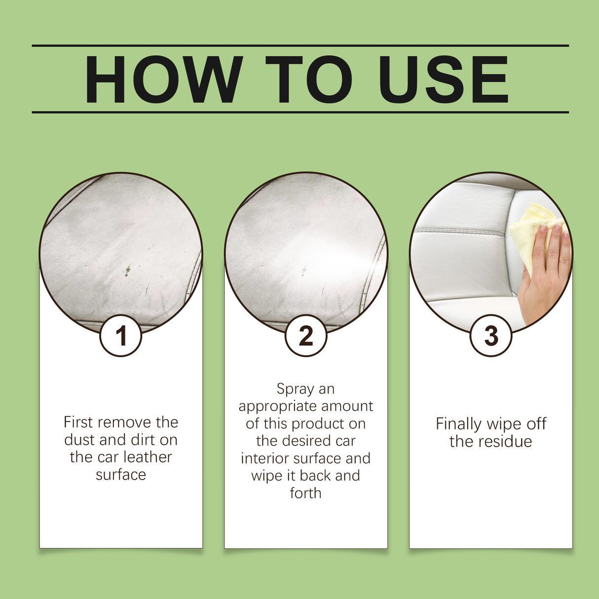 Car Leather Reconditioning Spray, Clean And Decontaminate Bright Car Interior Repair Maintenance Care Spray - V.I.P Digital Presence