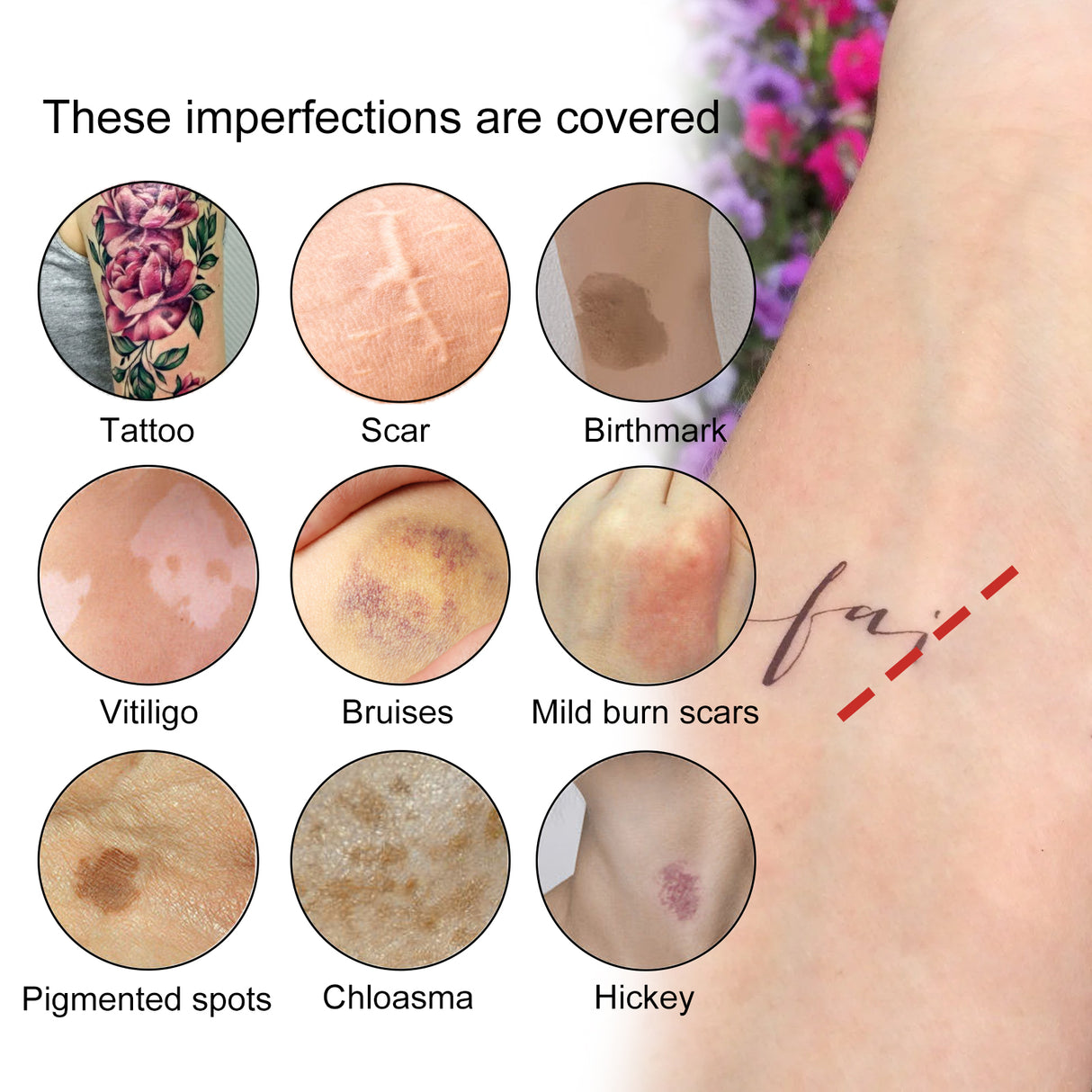 Tattoo Concealer, Waterproof Brightening Cover Tattoo Scars Birthmark Invisible Two-Tone Concealer - V.I.P Digital Presence