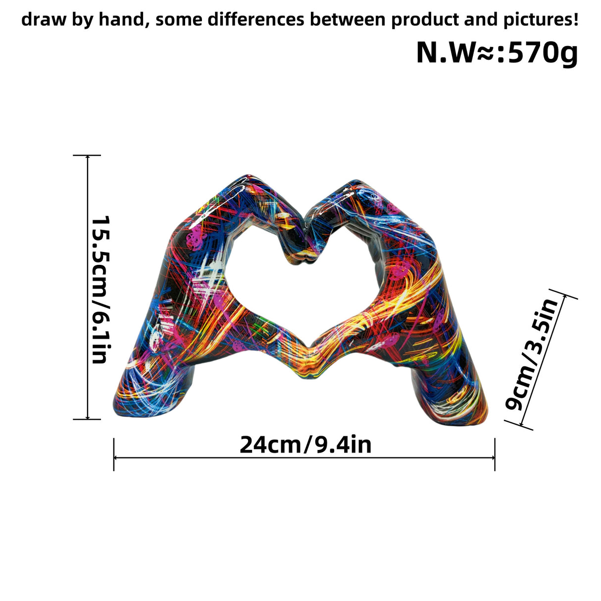 Internet celebrity graffiti, love gesture ornaments, home living rooms, offices, desktop exhibition halls, resin handicrafts, decorative products - V.I.P Digital Presence