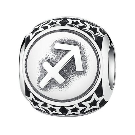BAMOER 925 Sterling Silver Aquarius Star Sign Zodiac Beads Charms fit Bracelets PSC048 - V.I.P Digital Presence
