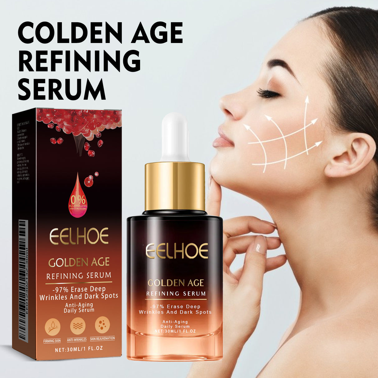 Golden Age Essence Lightening Fine Lines, Firming Skin, Hydrating And Moisturizing Face Essence - V.I.P Digital Presence