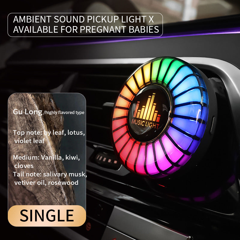 Car aromatherapy air outlet atmosphere light Car sound pickup light Car perfume voice-controlled rhythm light - V.I.P Digital Presence