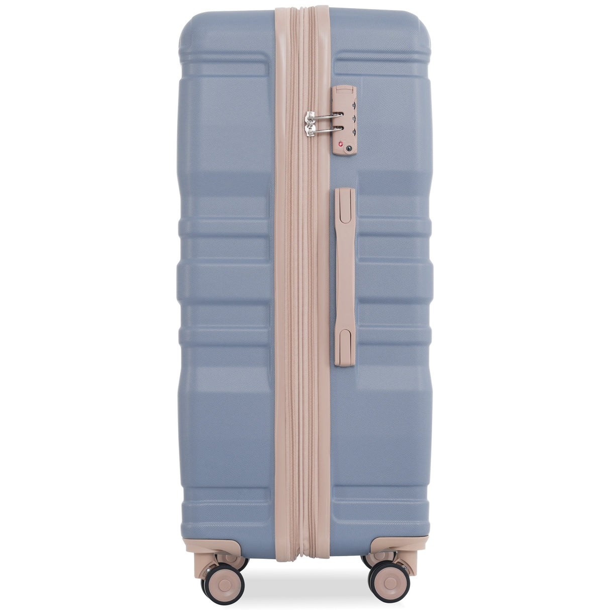 Luggage Sets New Model Expandable ABS Hardshell 3pcs Clearance Luggage (light blue and golden)