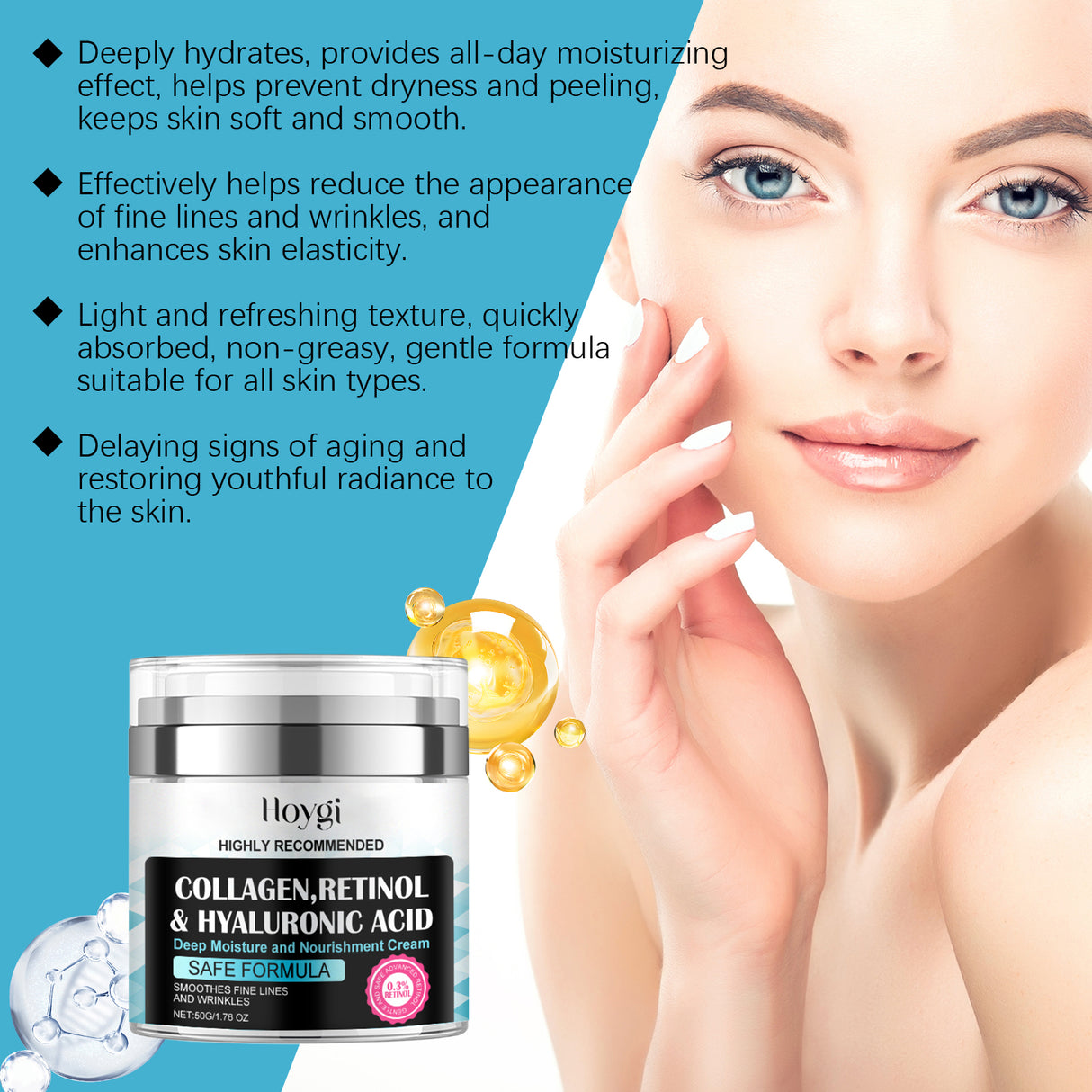 Collagen Moisturizing Cream Moisturizes And Hydrates Rough Skin To Improve Gentle Facial Daily Care