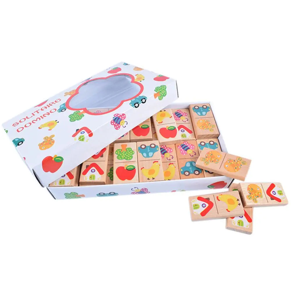 Garden Domino Puzzle Dragon Plate Beech Wood Building Blocks Children's Puzzle Early Education Toys for Boys and Girls - V.I.P Digital Presence