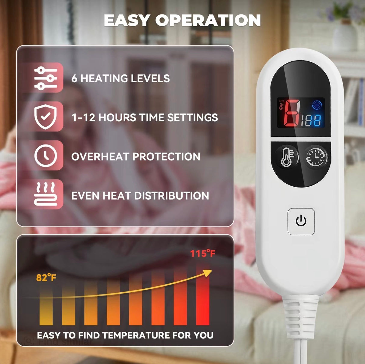 CozyNest Heated Wearable Blanket