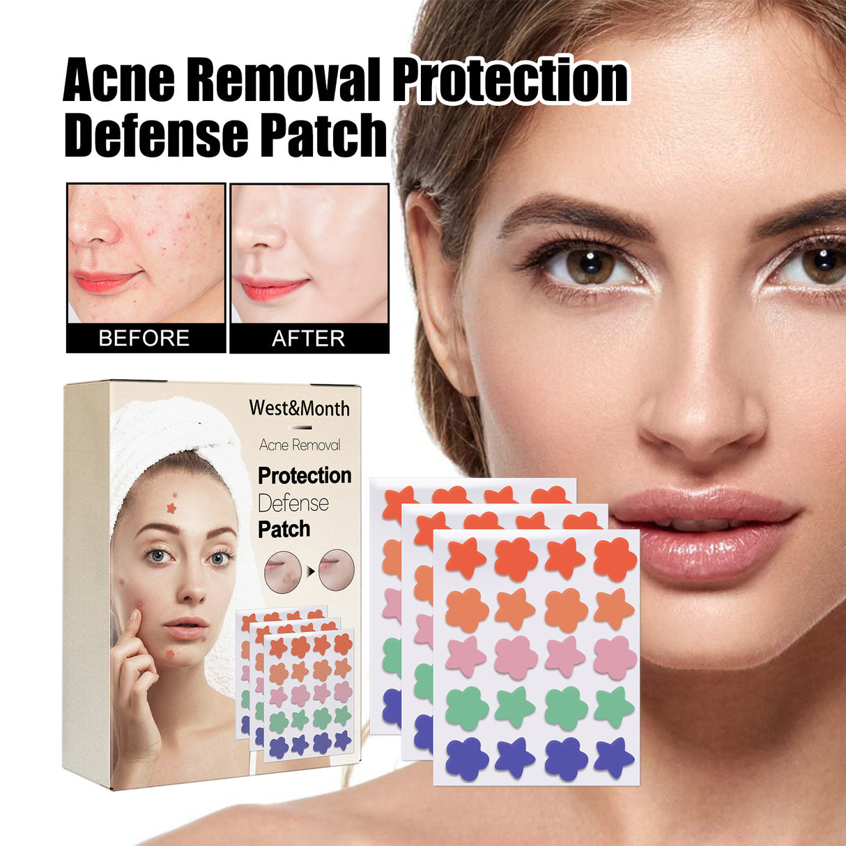 Acne Removal Protection Defense Patch, Color Profile-shaped Portable Invisible Cover Acne Patch - V.I.P Digital Presence