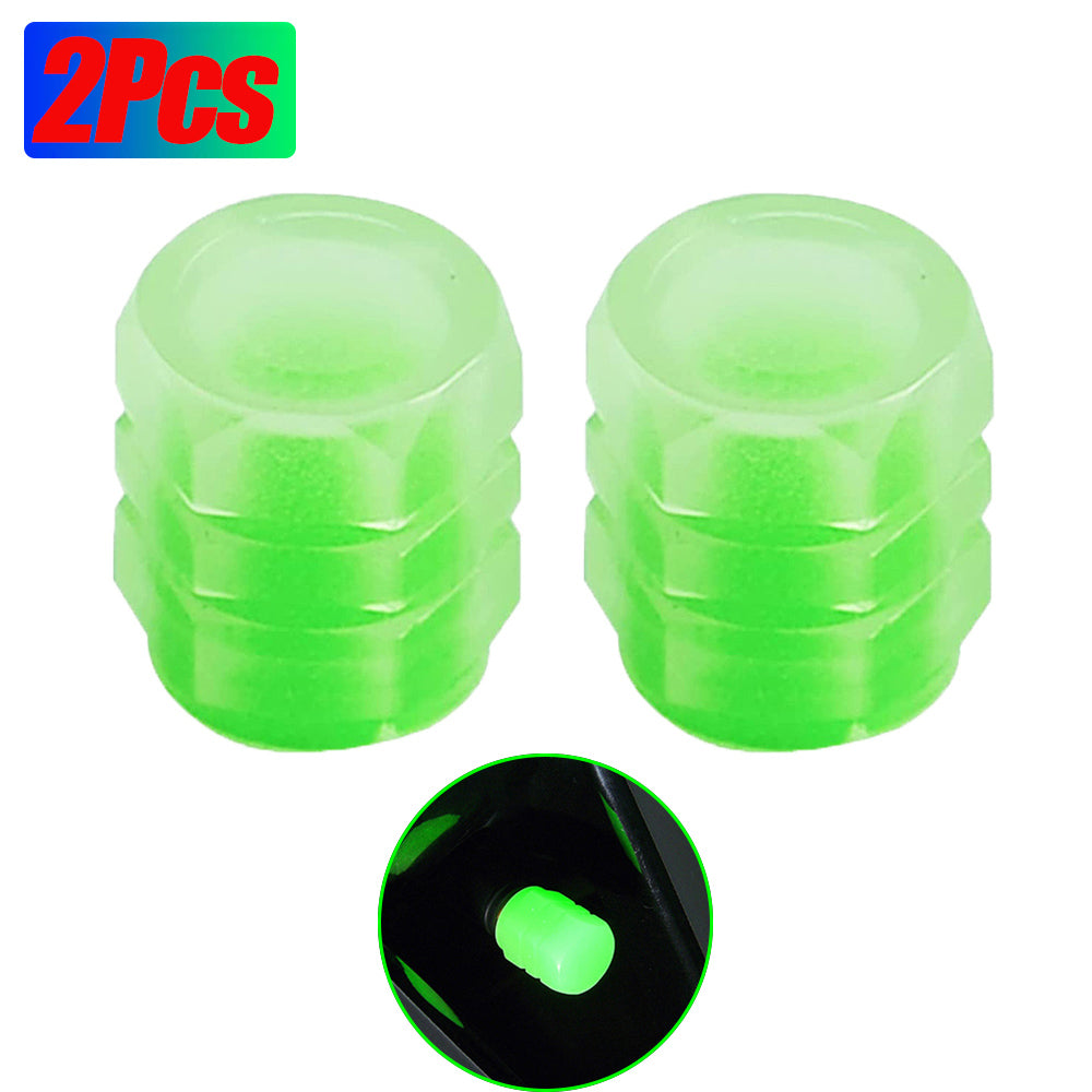 Car Tire Luminous Valve Cap Car With Electric Vehicle Motorcycle Air Nozzle Cover Luminous Valve Core Cover Tire Universal