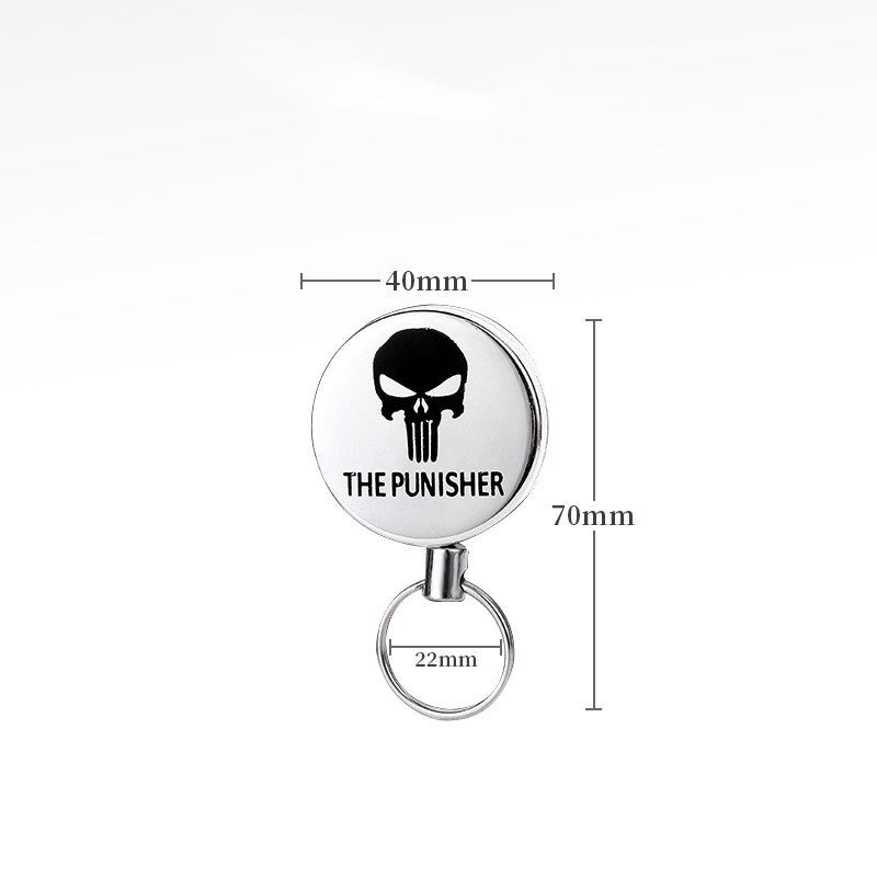 Outdoor equipment high elasticity telescopic steel wire rope keychain anti loss and anti-theft telescopic keychain - V.I.P Digital Presence