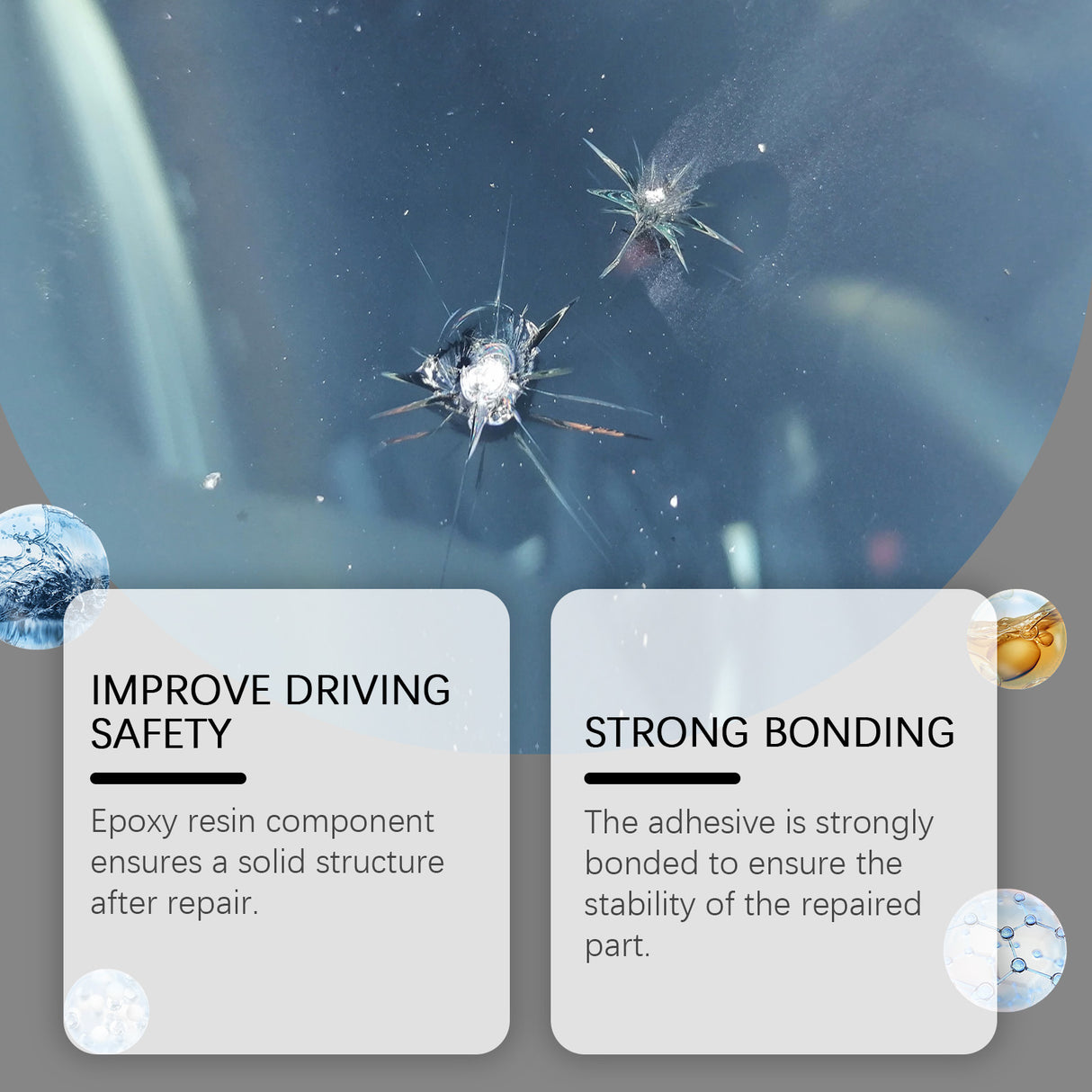 Windshield Nano Repair Solution Set Automotive Glass Crack Repair Clear Vision Adhesive Solution - V.I.P Digital Presence