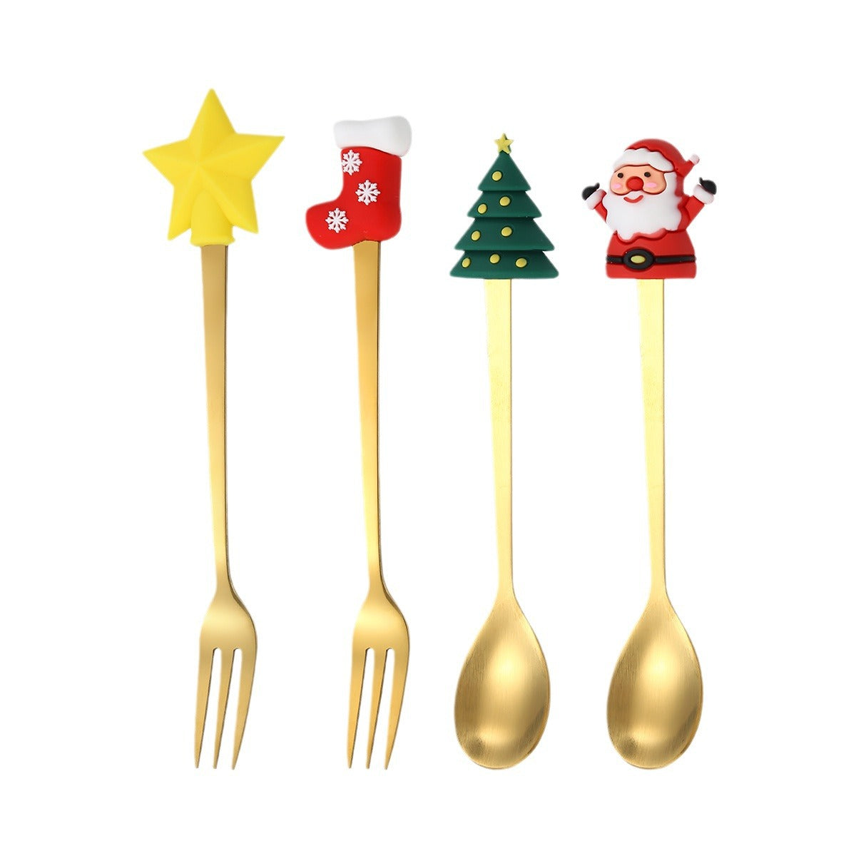 Christmas gift tableware stainless steel coffee spoon dessert spoon fork set - V.I.P Digital Presence