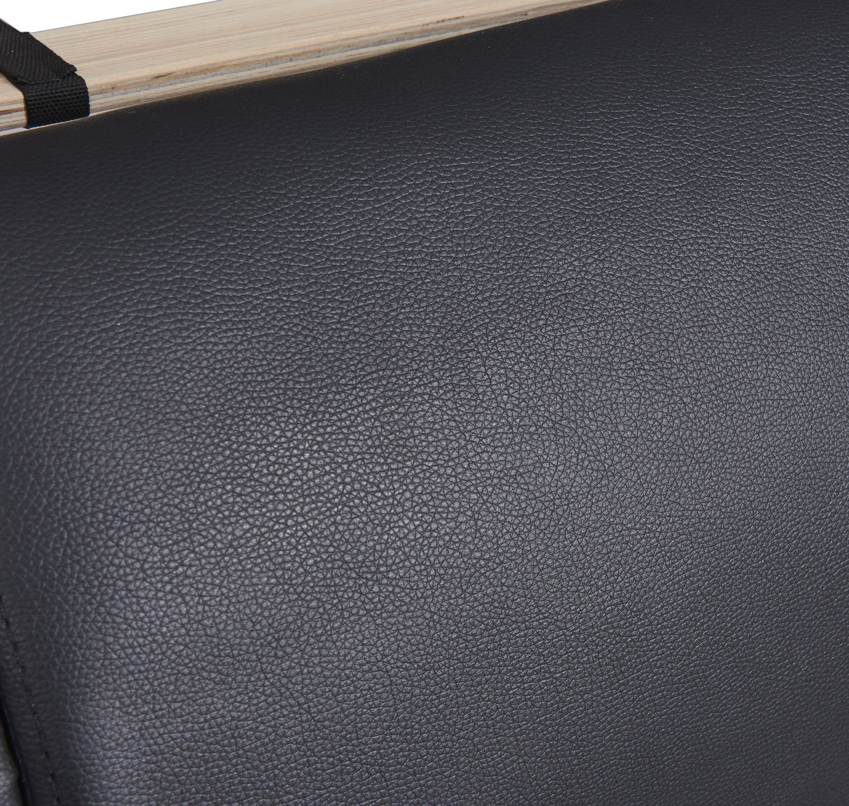 Queen Size Upholstered Faux Leather Platform Bed with LED Light Bed Frame with Slatted - Black - V.I.P Digital Presence