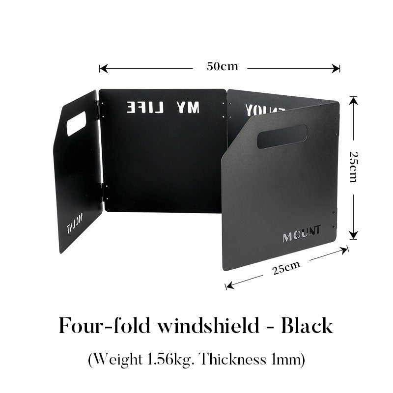 Outdoor stove enclosure wind shield camping wind shield shielding plate cassette stove folding gas stove stove wind shield - V.I.P Digital Presence