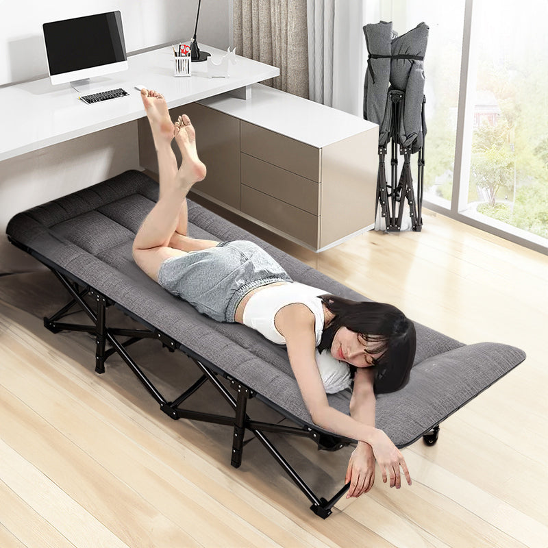 Outdoor camping bed, foldable beach bed, single garden siesta bed, with storage bag, lightweight. - V.I.P Digital Presence