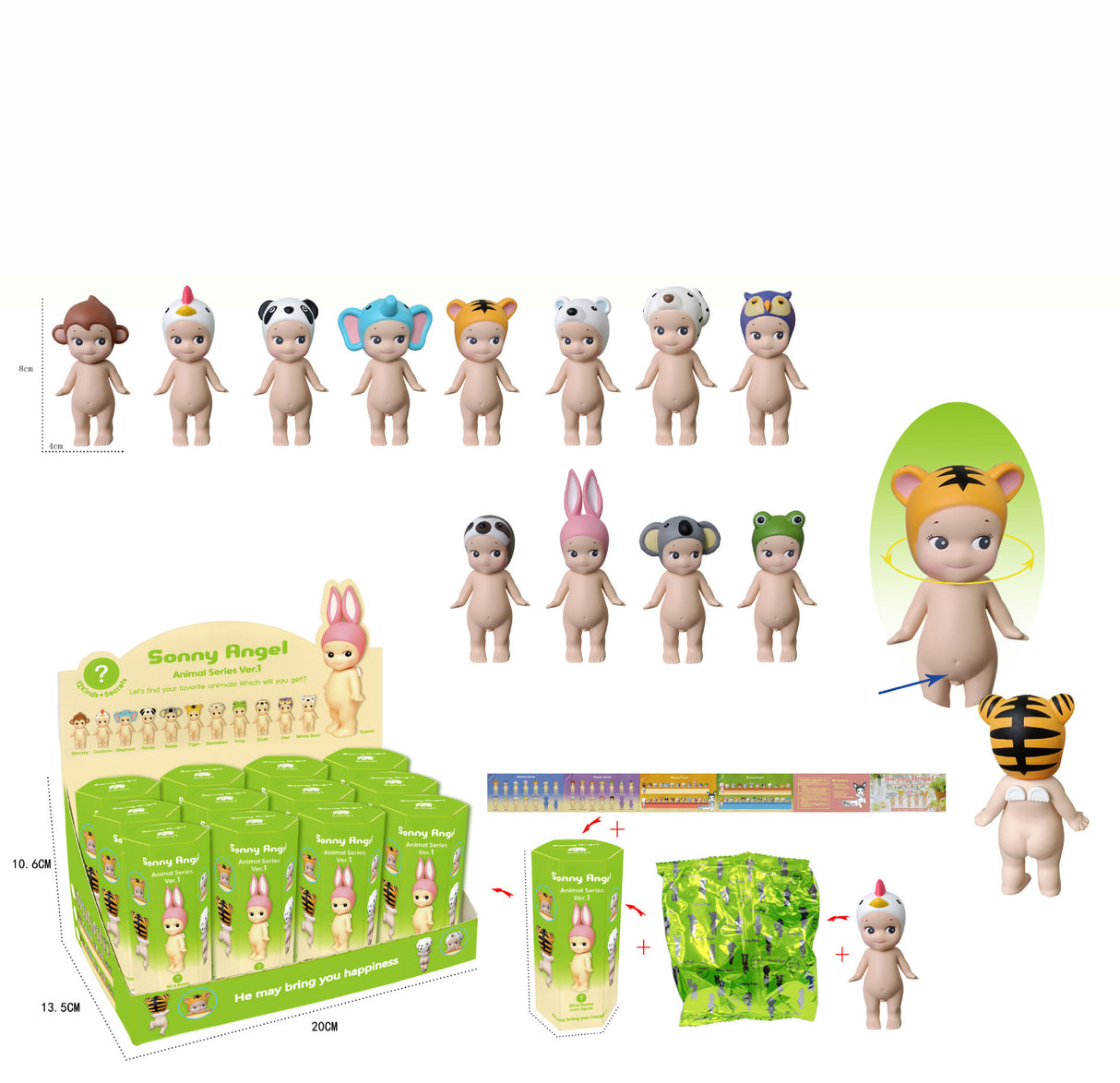 Party Angel Cheek Blind Box Car Ornament Mobile phone Decoration Handmade Anime Doll Finished End Box - V.I.P Digital Presence