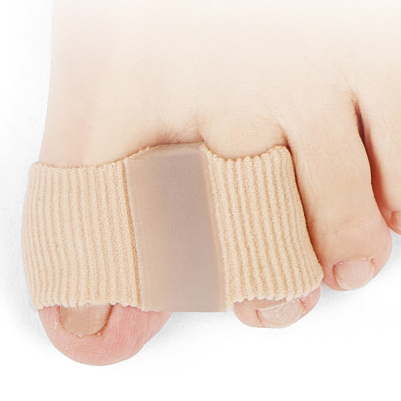 Gel fiber toe correction big toe valgus toe splitter double hole toe covering orthosis nylon - V.I.P Digital Presence
