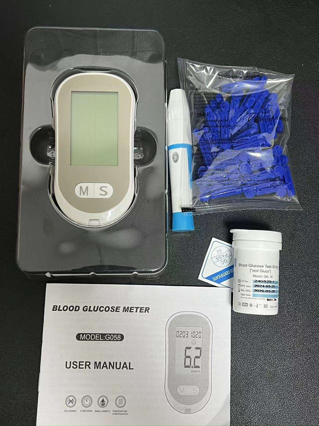 Easy Use Blood Glucose Meter Glucometer Digital Blood Glucose Meter Glucometre with Blood Glucose Test Strips - V.I.P Digital Presence