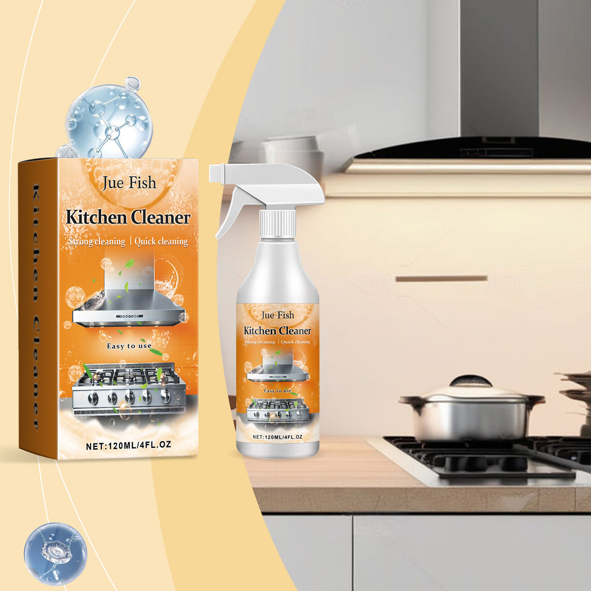 Multi-Purpose Foam Cleaner Cleans Grease And Dirt From Kitchen Countertops - V.I.P Digital Presence