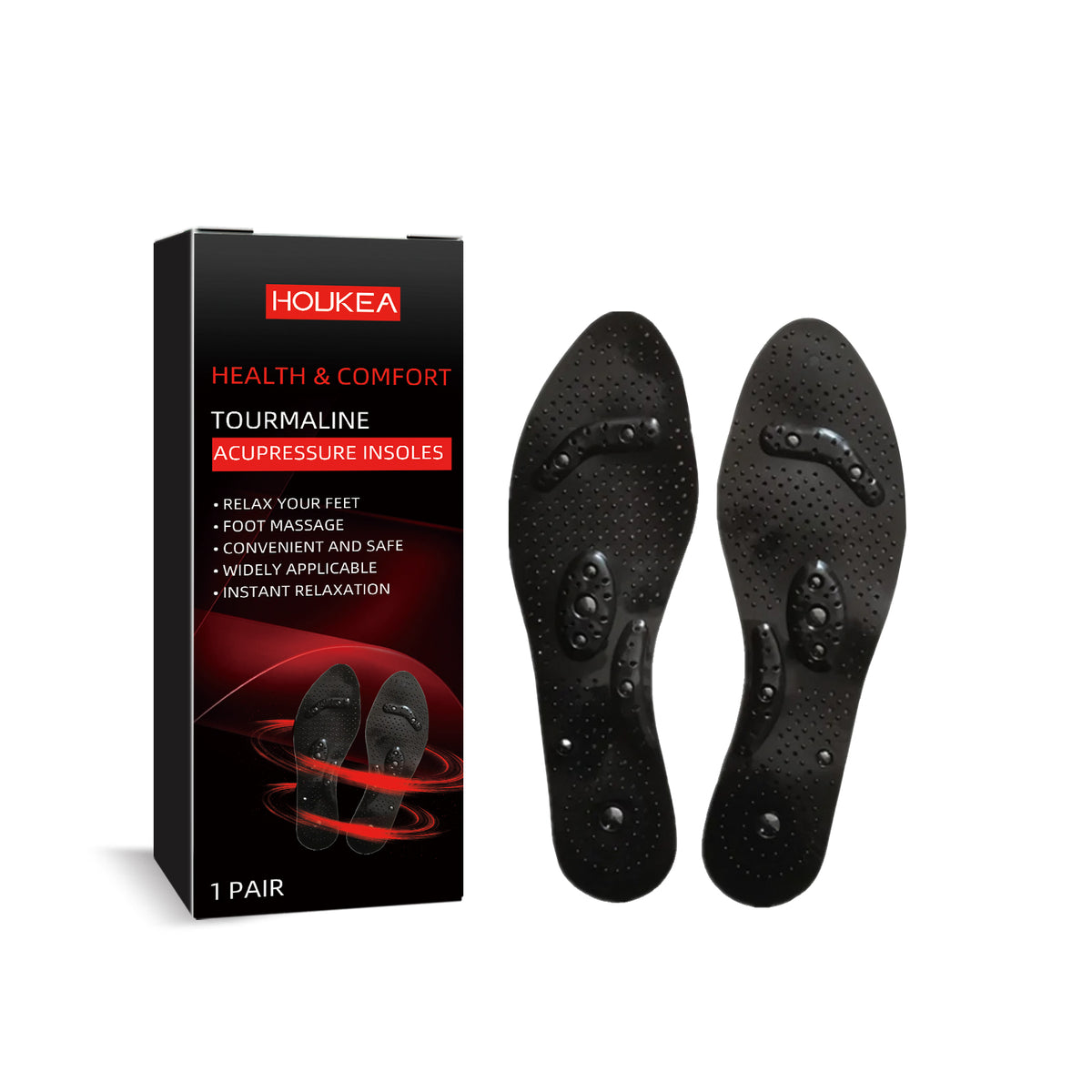 Tourmaline Acupressure Insoles, Foot Care Vein Repair Body Toning Body Care Foot Pads - V.I.P Digital Presence