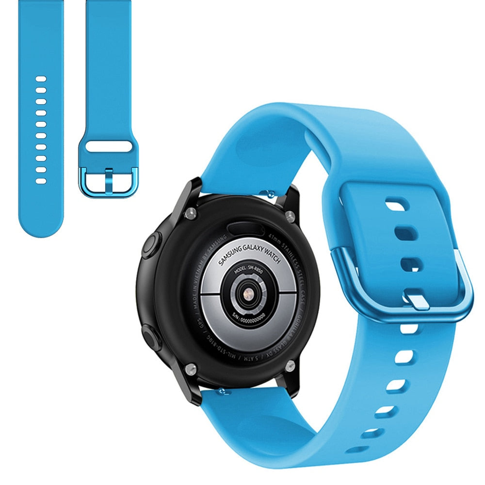 Suitable for Samsung Galaxy Watch Active2 Solid Color Silicone Strap 20/22mm Universal Strap - V.I.P Digital Presence