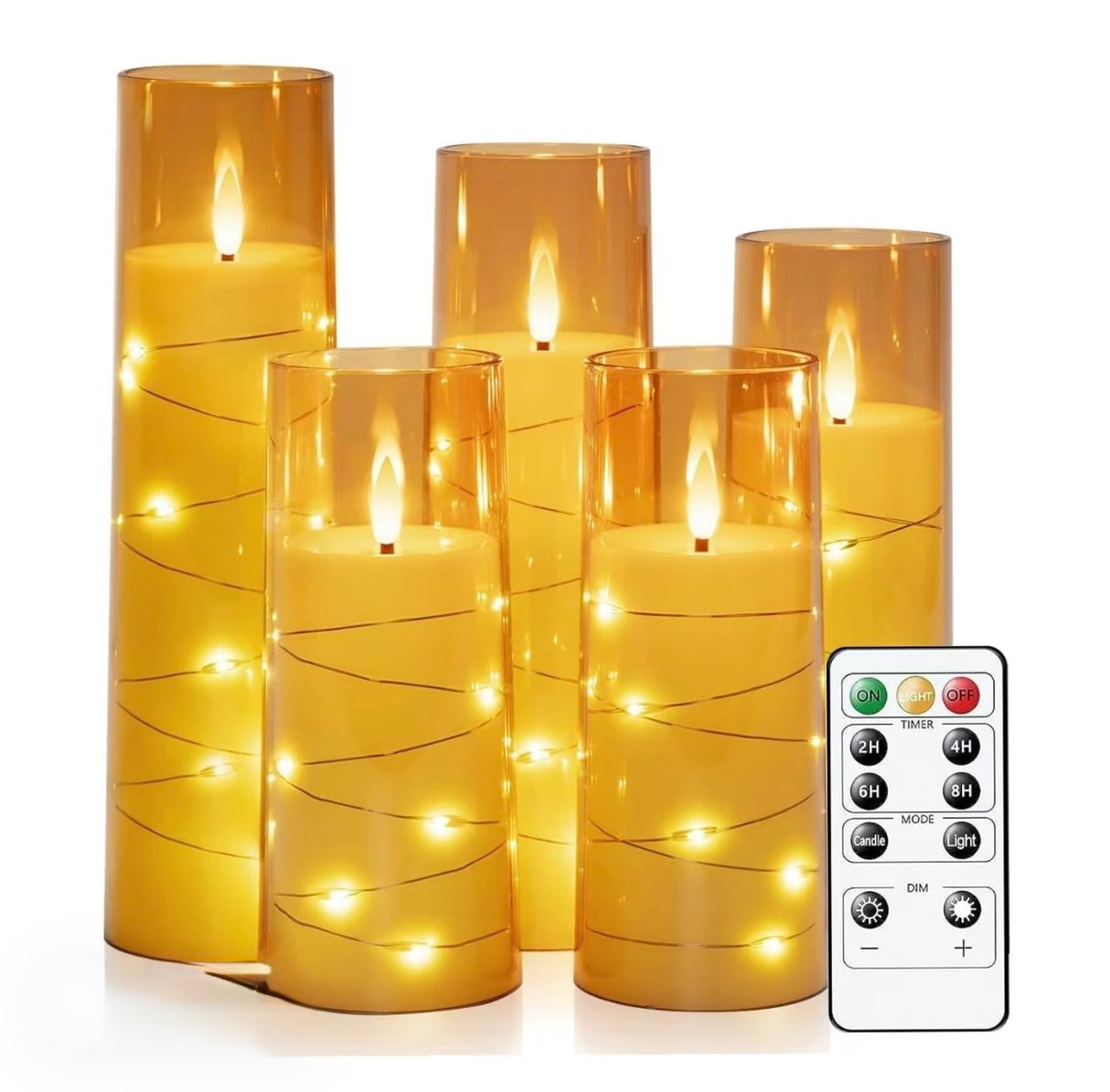 StarGlow LED Pillar Candles
