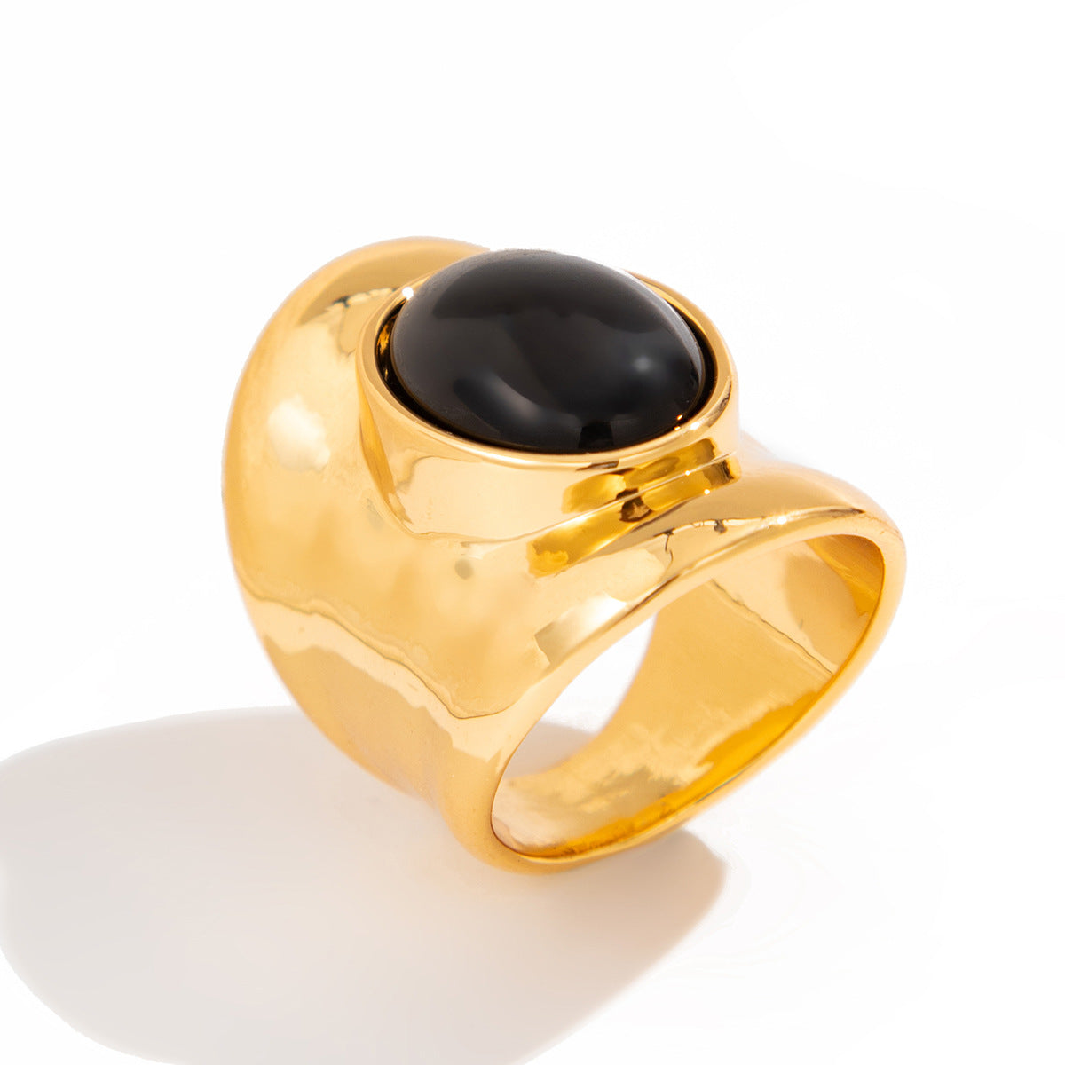 Retro Irregular Inlaid Gemstone Ring Geometric Acrylic Versatile Ring Set - V.I.P Digital Presence