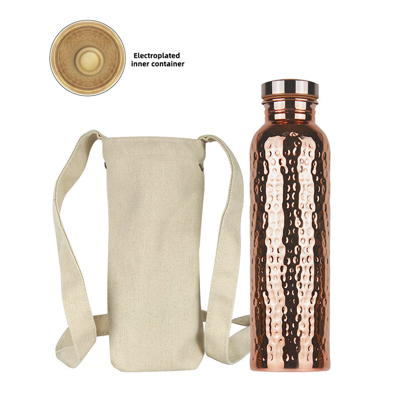 800ML Copper Hammer - Pattern Water Bottle: Leakproof, for Sports/Outdoor/Cycling/Gym/Fitness/Travel - V.I.P Digital Presence