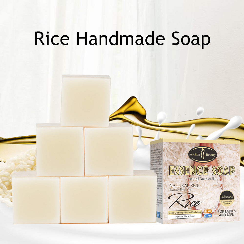 Rice Handmade Soap Body Skin Brightening Moisturizing 100g Handmade Soap Melaninsoap - V.I.P Digital Presence