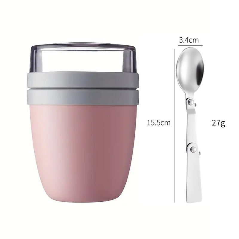 Portable Yogurt Cereal Cups with Lids. Ideal for Overnight Oats, DIY Salads & Parfaits. Great for Breakfast or Lunch - V.I.P Digital Presence