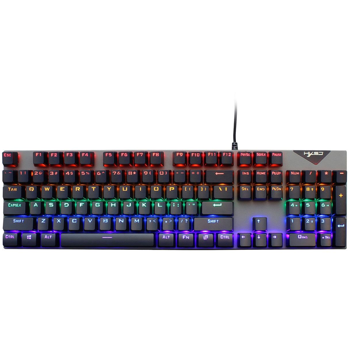 Personalized mechanical keyboard RGB luminous esports game keyboard wired blue axis full 104 key keyboard - V.I.P Digital Presence