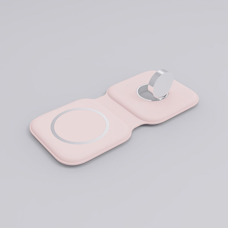 3-in-1 dual foldable wireless charger suitable for wireless charging of Apple Watch and iPhone - V.I.P Digital Presence