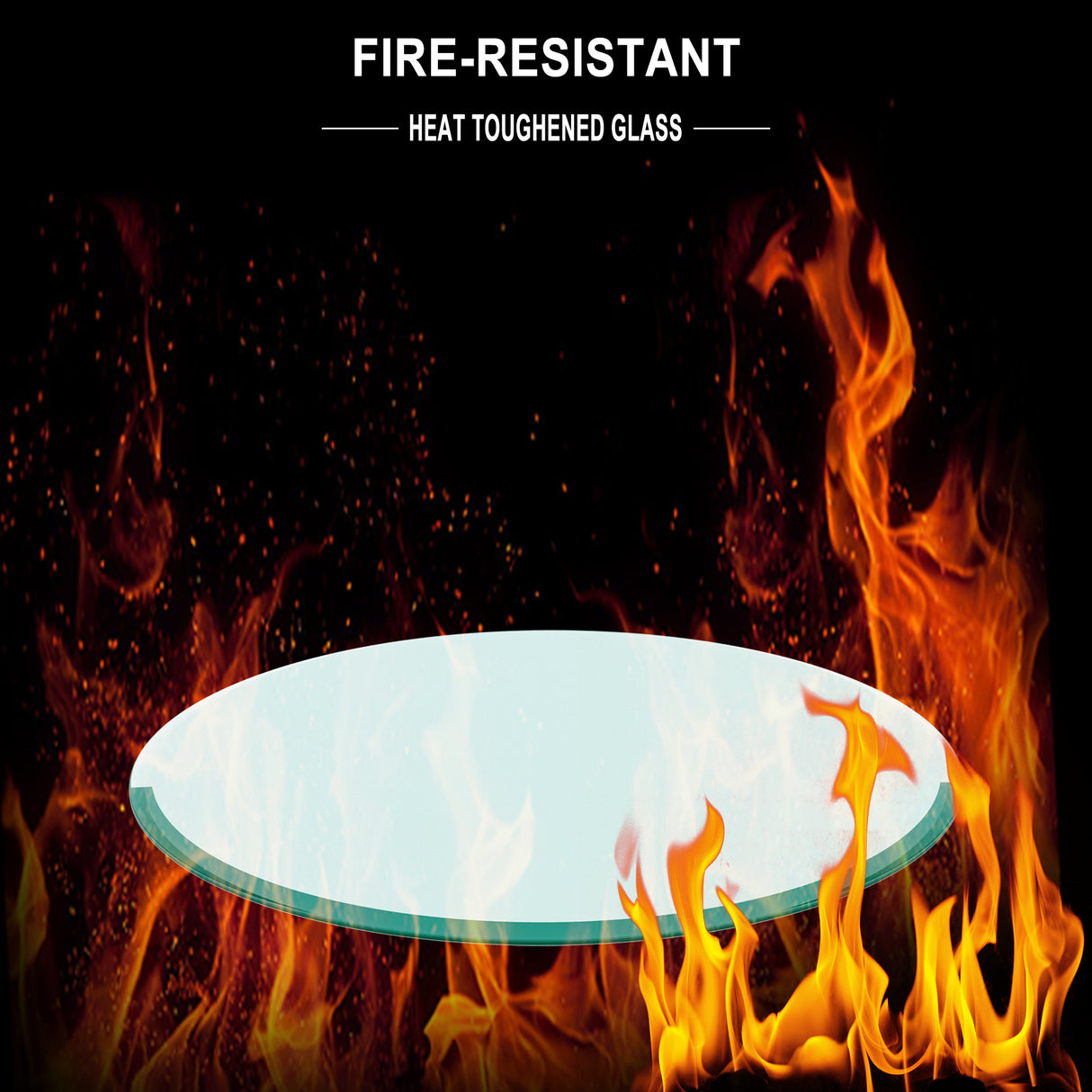 20" Inch Round Tempered Glass Table Top Clear Glass 1/4" Inch Thick Round Polished Edge - V.I.P Digital Presence