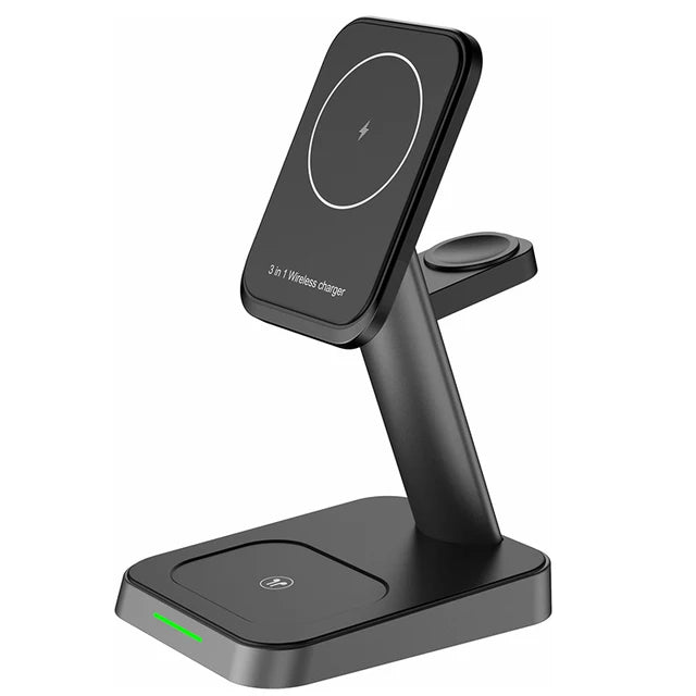 15W 3 In 1 Magnetic Wireless Charger Fast Charge Desktop Dock For iPhone 13 12 Pro Max Mini Airpods Apple Watch 7 6 5 4 3 Stand - V.I.P Digital Presence