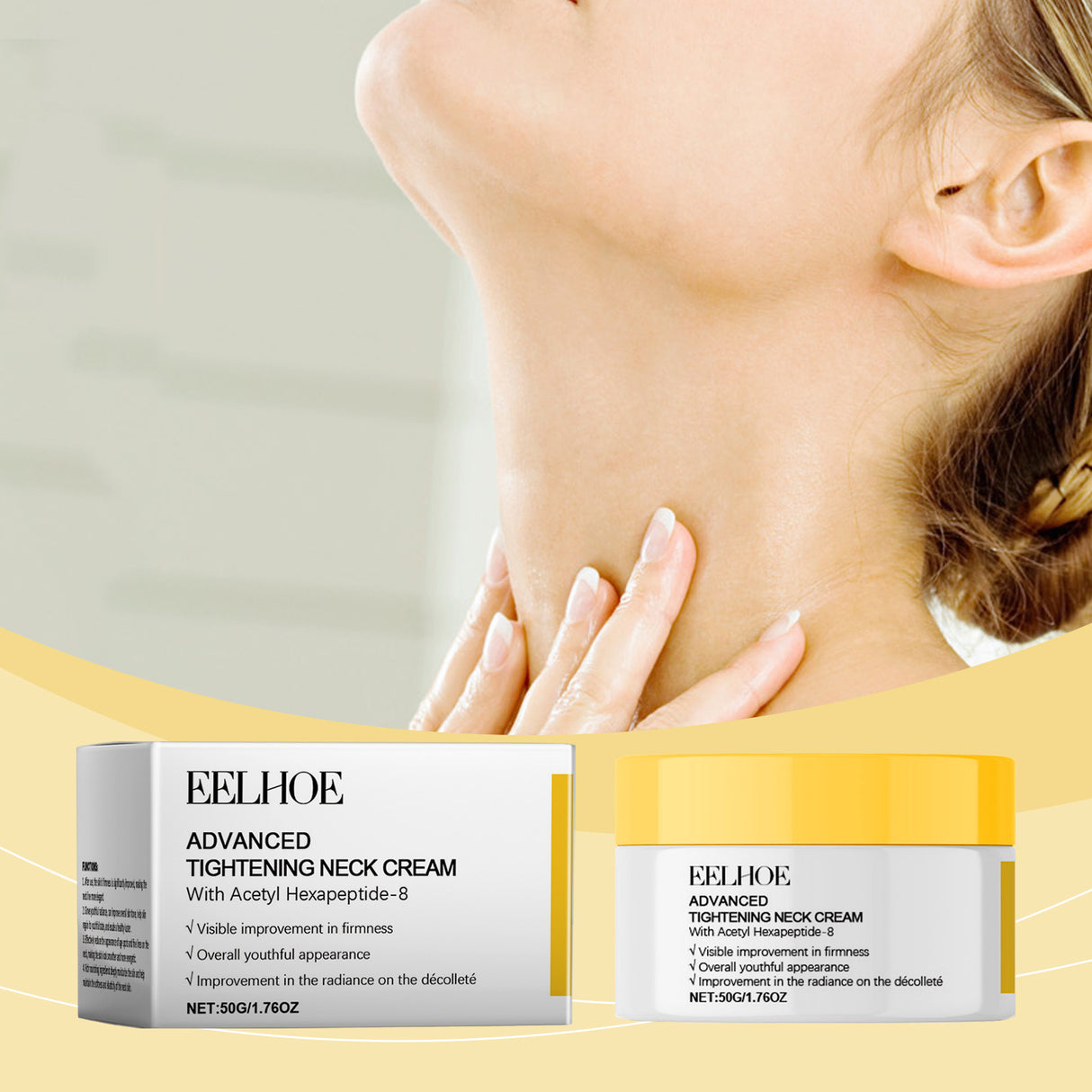 Firming And Whitening Neck Creme Reduces Neck Lines, Moisturizes And Tender Neck Skin