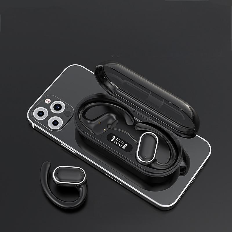 X97 non in ear OWS Bluetooth earphones with over the ear sports transparent compartment for extended battery life and noise redu - V.I.P Digital Presence