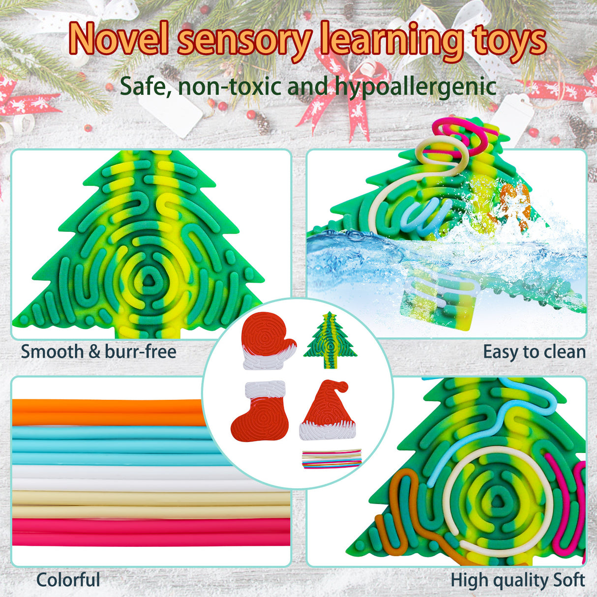 Silicone decompression toy Christmas puzzle children's sensory toy - V.I.P Digital Presence