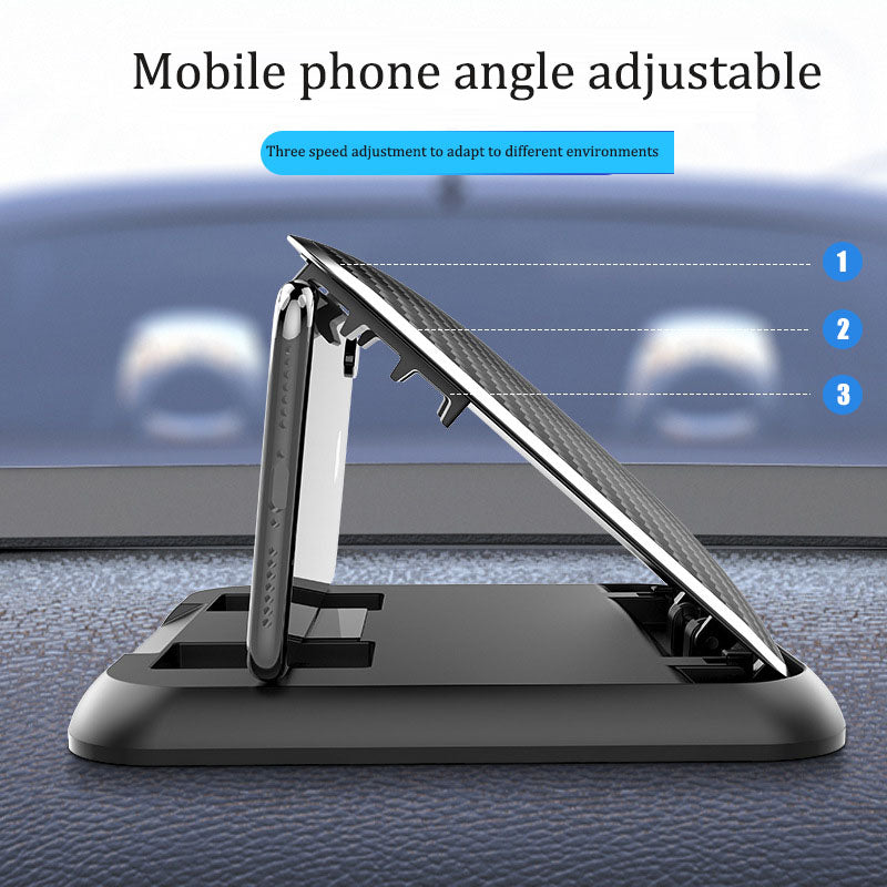 Mobile phone holder, sunshade instrument panel, AR navigation device holder, car carbon fiber patterned mobile phone holder, sil - V.I.P Digital Presence