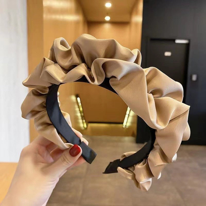 Women's wide brimmed hair accessories with high cranial crest and large intestine folds and hair bands - V.I.P Digital Presence
