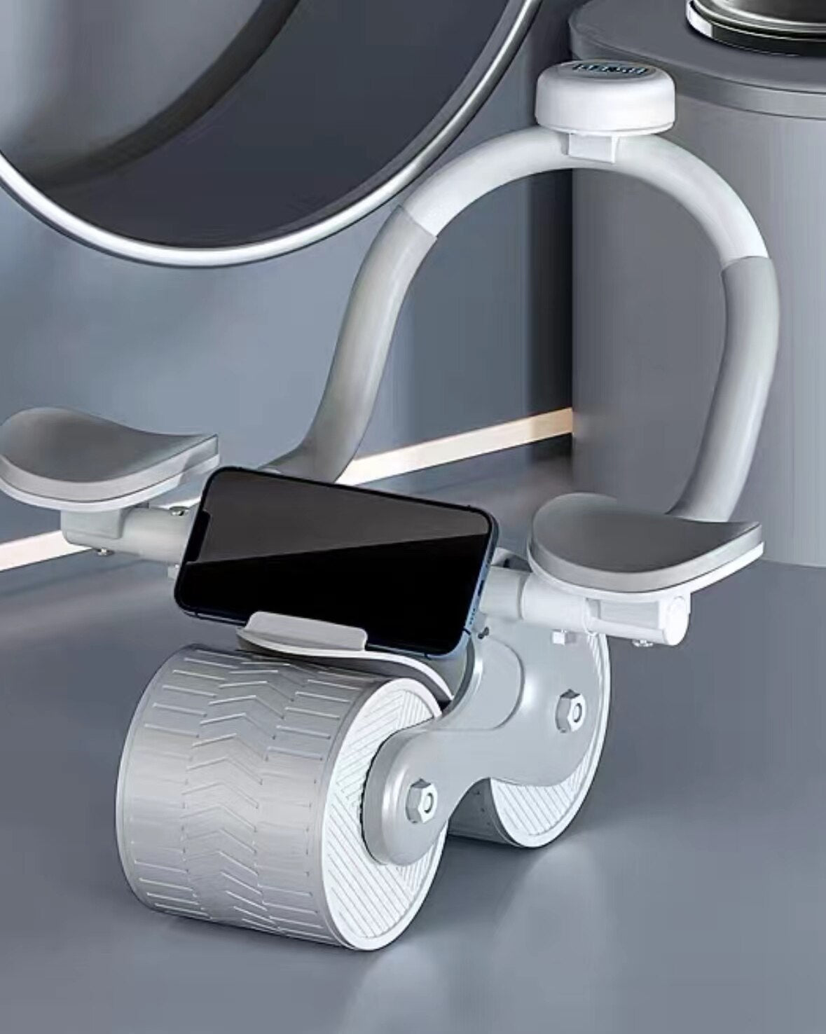 New Design Indoor Home Exercise Flat Elbow Supporter 2 Wheel Ab Trainer Automatic Rebound Abdominal Wheel Roller - V.I.P Digital Presence