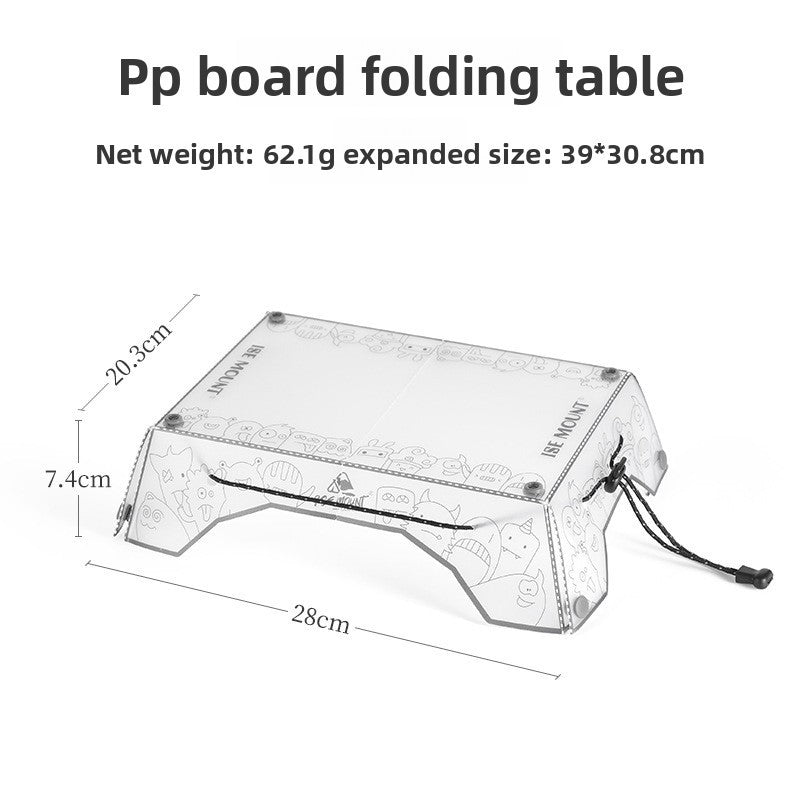 Folding Mini Table - Ultralight PP Camp Table & Tray (97g) Food-grade, Portable for Camping & Hiking Gear - V.I.P Digital Presence