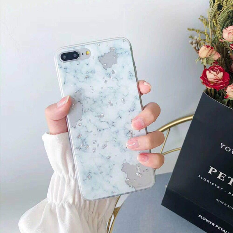 Luxury Gold Foil Bling Marble Phone Case For iPhone X XS Max XR Soft TPU Cover For iPhone 7 8 6 6s Plus Glitter Case Coque Funda - V.I.P Digital Presence